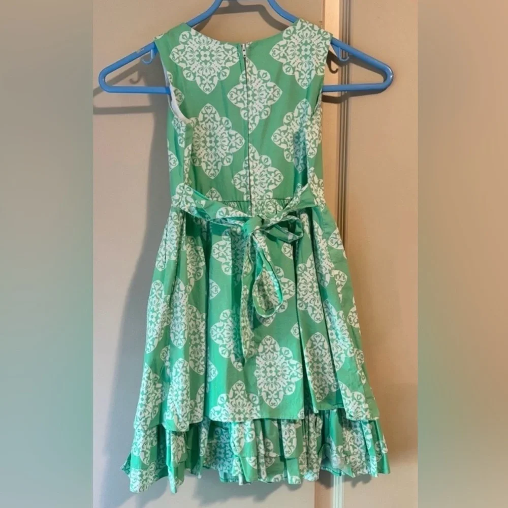 Bundle Girls Kids Casual Green Print Dress - and Short